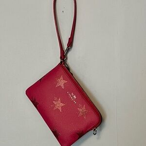 Coach Pink Star Canyon limited edition leather wristlet/wallet. NWOT